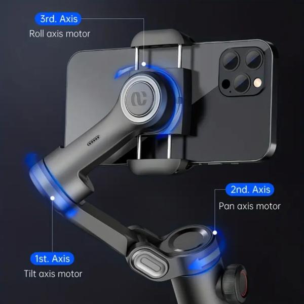 AOCHUAN XE 3-Axis Handheld Gimbal Stabilizer Foldable Smartphone Cellphone Video Record Vlog PTZ Stabilizer For IPhone Xiaomi Samsung