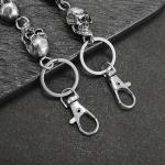 1pc Punk Metal Retro Skull Keychain For Men, Waist Chain For Motorcycle Rider, Rock Jewelry Accessories