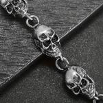 1pc Punk Metal Retro Skull Keychain For Men, Waist Chain For Motorcycle Rider, Rock Jewelry Accessories