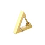 Gold Triangle Geometric Unisex Punk Rock Stainless Steel Earring