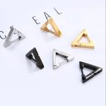 Silver Triangle Geometric Unisex Punk Rock Stainless Steel Earring