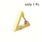 Gold Triangle Geometric Unisex Punk Rock Stainless Steel Earring