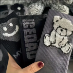 5 Pairs Fuzzy Bear & Heart Socks