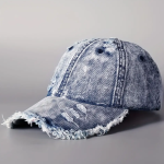 Vintage Distressed Denim Baseball Cap