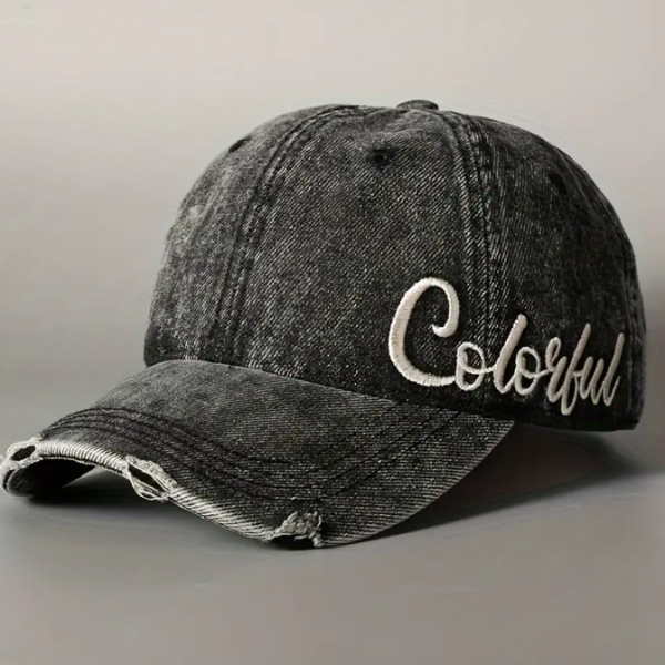 Vintage Distressed Denim Baseball Cap