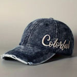 Vintage Distressed Denim Baseball Cap