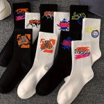 10 Pairs Graffiti Print Socks