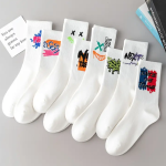 10 Pairs Graffiti Print Socks