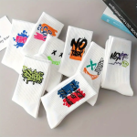 10 Pairs Graffiti Print Socks