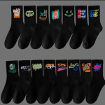 10 Pairs Graffiti Print Socks