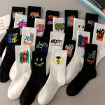 10 Pairs Graffiti Print Socks